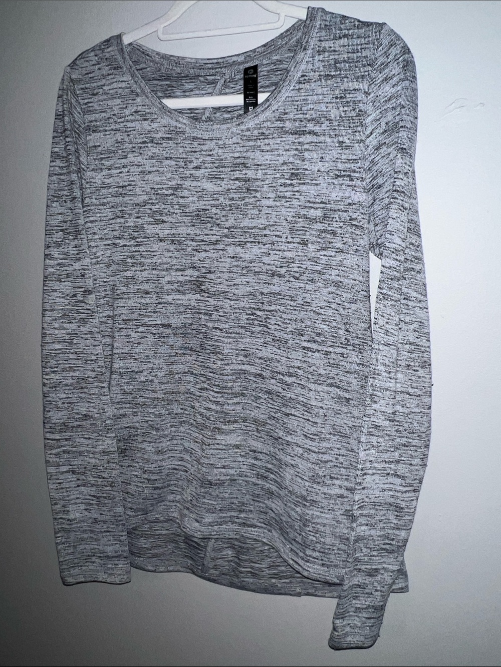 90 Degree By Reflex Gray Marled Scoop Neck with Back Cutouts Size L